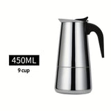 1pc Espresso Coffee Maker Pot Classic Italian Espresso Maker - Preferred Material, Best Capacity, Induction Compatible Steel Coffee