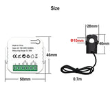 Upgrade Sensor Current Mutual Inductance Energy Meter 80A W/ Clamp CT 0.2-80A Tuya For Smart Life Wi-Fi Electric Accessories