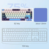 K82 Wired nical Keyboard,75% Layout ,Full Key Hot Swappable,Cool Backlight,Gamer Keyboard,For PC/Windows/