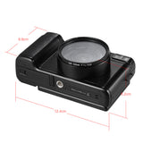 Andoer CD-R2 2.7K Full-HD 30MP Camera Video Camcorder 3.0-inch Rotation TFT Screen 4X Digital Zoom Electronic Anti-shake