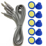 10pcs lot Water absorbing sponge electrode electronic cupping accessories 2mm Jack for EMS Electric Muscle StimulatorTraining