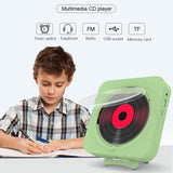 Wall mounted music with IR remote control FM portable Bluetooth speaker stereo 3.5mm CD player LED screen
