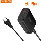New 200W GaN Desktop Phone 6-port Type C PD QC3.0 For iPhone Samsung Xiaomi Fast Mobile USB Charger