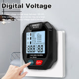 Intelligent Socket Handheld Voltage Tester RCD Leakage Detection Tool LCD Display with Voice Broadcast Automatic Function