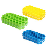 Trays,2 Pack Silicone Ice Square Molds With Lids,74-Ice Trays,For Whiskey,tail,Chilled Drinks