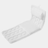 Washable Striped Bath Pillow with 3D Bathtub Cushion and Suction Cups for Non-slip Comfortable Bathing