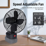 Outdoor Portable Camping Picnic Fishing Cordless Metal Lithium Battery Speed Adjustable Fan
