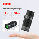 8x20 Mini Pocket Prime Monocular Handheld Telescope Carrying Bag Hiking Camping Observation Moon Sports Watching