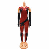 Halloween Evening Party Dress Atmosphere Dressing Black Handprint Design Sense Tight fitting jumpsuit Slim Fit
