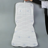 Striped Bath with Pillow Suction Cup Thickening Household Bathroom Non-slip Bathtub Cushion
