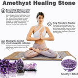 Electric Heated Germanium Stone Massage Mat with Natural Jade and Tourmaline Stones. Infrared Photon Crystal Pad