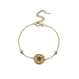 Vintage Disc Natural Ruby Bracelet