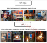 220V Heater Induction Heating hine Smelting Furnace High Frequency Welding Metal Quenching and Annealing Equi