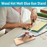 1 PCS Hot Glue-Gun Holder Wood Hot Melt Glue-Gun Stand Hot Melt Glue-Gun Base Craft Room Organizer