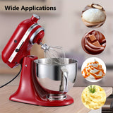 1 Pc Stainless Steel Mixer Bowl For KitchenAid Artisan&Classic Series 4.5-5 QT Tilt-Head Mixer 5 QT Mixing Bowl With Handle