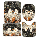 Cute Cartoon Ghost Shower Set Bathtub Washable Spooky Bathroom Curtain Polyester Fabric for Baths