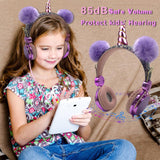 Unicorns Wired Headphone With Microphone Kids Music Stereo Earphone Computer Mobile Phone Game Headset Kids Gift