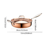 Stainless Steel Round Frying/Sauté Pan with Lid - For Kitchen Use