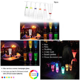 6 Pcs LED Wine Champagne Glasses Water Liquid Activated Flash Light High Legged Glass Party Christmas Vase New Year Decor
