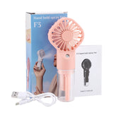 4 Speed Humidification Portable Handheld Fan,Water Spray Mist Fan,Student Dormitory Mini Fan Coog Tools