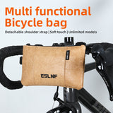 ESLNF Dupont Paper Cycg Handlebar Portable Zipper Top Tube Storage Shoulder Strap Bag Bicycle accessories