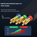 3 In 1 Retractable 100W Cable Fast Charging And Data Micro Usb Type C For Iphone Android Phone Xiaomi Huawei OPPO
