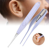 Professional LED Children Earpick Earwax Remover Tweezers Set Health Care Tool (Purple) Luminous Pick Ear Cleaner