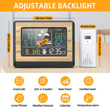 Color Screen Weather Forecast Temperature and Humidity Meter Multifunctional Electronic Alarm Clock Barometric Measurement