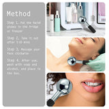 Facial Cold Ball Ice Stainless Steel Stic Unbreakable Reduce Puffiness Coog Globes for Eyes 2pcs Face Cryo Globe