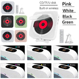 Wall mounted music with IR remote control FM portable Bluetooth speaker stereo 3.5mm CD player LED screen