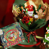 New Christmas Romantic Bouquet With Music Diy Building Bloc Educational Assembly Toys For Xmas Gifts