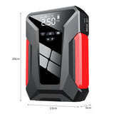 Jump Starter and Tire Iator Portable Compressor Electric Air Pump with LED Screen for Car Motorcycle Bike