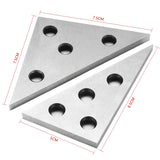 2PCS Precision Machinist Measurement Tool Angle Block Ruler 30/45/60/90 Degree Inch Metric Triangle Steel Block Angle