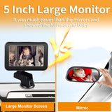 1080P High Definition Monitor for Baby Rear Facing Seat 150° Wide View Night Vision Car Mirror Camera