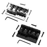 4 String Hardtail Bridge for Precision Jazz Bass JB Style Bass, Chrome