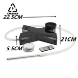 CRUSHER Acrylic Hookah Complete Kit with 4-color LED Lights Chicha Bowl Water Pipe X Letter Кальян Shishsa Smoking Set