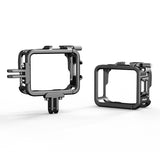 Sports Video Aluminum Alloy Camera Cage Dual Cold Shoe Mounts Metal Protective Frame Vlog for Insta360 GO 3S