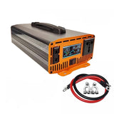 2600W Pure Sine Wave Inverter -- 12V/24V/48V/60V/72V Converter for Home, RV and Off-Grid Solar Systems + 2 AC Outlet & LED Light