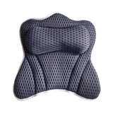 tub Pillow Back Soft Relaxing Neck Cups Bath Hot Cushion For Massage With Gray Suction Tool Spongy Spa