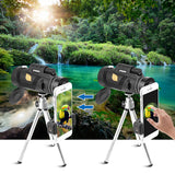 High Power 12x50 Monocular Telescope Long Range Zoom BAK4 Prism With Tripod Phone Clip For Outdoor Camping Hunting Scope