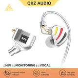 QKZ ODIN Earphones HIFI Monitoring Vocal 3-Level Tuning Switch Metal Heavy Bass Earbuds Dynamic Sport Music Headsets D-Fi Castor
