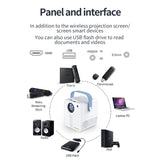 Portable Q96 Projector Android 9.0 High-Clear Large Screen Experience Hi-Fi Speaker