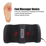 Electric Foot Massage Shiatsu Therapy Relax Health Care Infrared Heating Body Massager Heat Deep Muscles Kneading Roller