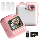 Q6 Kids Camera Instant Thermal 2.4 Inch Screen Photo Printer 48MP 32GB Card with RGB Light Video Recording Printing