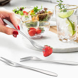 12 Pcs Dessert Forks,5.1 InchStainless Steel Mini Salad Fruit Tasting Forks tail Fork