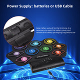 Electronic Hand Roll Drum Set 9 Pads Built-in Stereo Speaker with Drumsticks Foot Pedal Holiday Birthday Gift