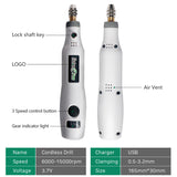 USB Cordless Engraving Pen Woodworking DIY Rotary Tool Kit For Jewelry Metal Glass Mini Wireless Drill Variable Speed