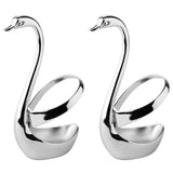 Stainless Steel Swan Fashion Fruit Fork Coffee Spoon Storage Household Kitchen Tableware Rack