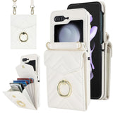 for Galaxy Shockproof with Card Slots Z Flip5 Lanyard Case Scratch-resistant Phone Protector