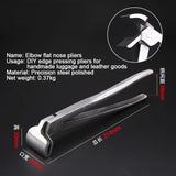 Baver Leather Craft Pressurized Edge Glat Tongs Wide Mouth Adjustment Press Flatten Fixed Plier Clamp Handmade Tools